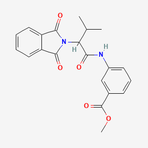 molecular formula C21H20N2O5 B4946927 METHYL 3-[2-(1,3-DIOXO-2,3-DIHYDRO-1H-ISOINDOL-2-YL)-3-METHYLBUTANAMIDO]BENZOATE 