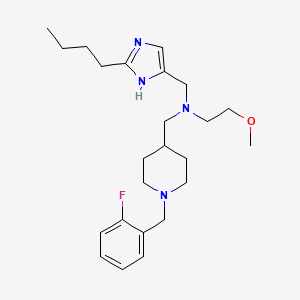 molecular formula C24H37FN4O B4946943 N-[(2-butyl-1H-imidazol-4-yl)methyl]-N-{[1-(2-fluorobenzyl)-4-piperidinyl]methyl}-2-methoxyethanamine 