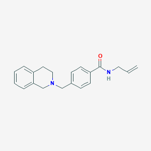 molecular formula C20H22N2O B4946980 N-(PROP-2-EN-1-YL)-4-[(1,2,3,4-TETRAHYDROISOQUINOLIN-2-YL)METHYL]BENZAMIDE 