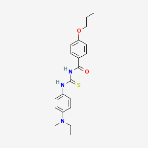 molecular formula C21H27N3O2S B4947005 N-{[4-(diethylamino)phenyl]carbamothioyl}-4-propoxybenzamide 