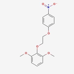 molecular formula C16H17NO6 B4947022 1,3-dimethoxy-2-[2-(4-nitrophenoxy)ethoxy]benzene 