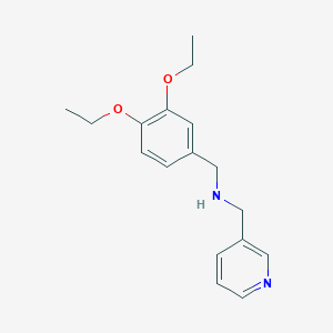 molecular formula C17H22N2O2 B494713 1-(3,4-diethoxyphenyl)-N-(pyridin-3-ylmethyl)methanamine 