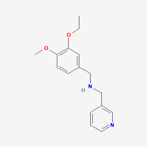 molecular formula C16H20N2O2 B494714 1-(3-ethoxy-4-methoxyphenyl)-N-(pyridin-3-ylmethyl)methanamine 
