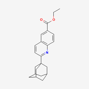 molecular formula C22H25NO2 B4947177 Ethyl 2-(adamantan-1-YL)quinoline-6-carboxylate 
