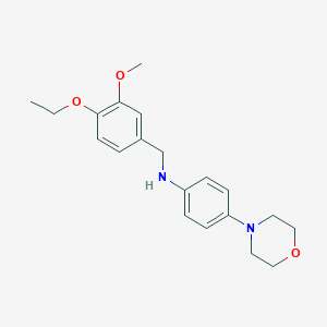 molecular formula C20H26N2O3 B494720 N-(4-ethoxy-3-methoxybenzyl)-4-(morpholin-4-yl)aniline 