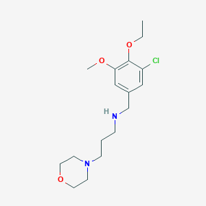 molecular formula C17H27ClN2O3 B494721 N-(3-chloro-4-ethoxy-5-methoxybenzyl)-3-(morpholin-4-yl)propan-1-amine 