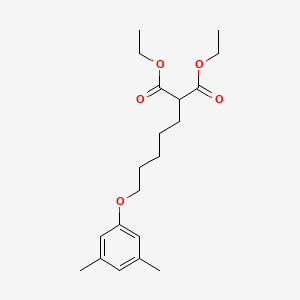 molecular formula C20H30O5 B4947231 Diethyl 2-[5-(3,5-dimethylphenoxy)pentyl]propanedioate 