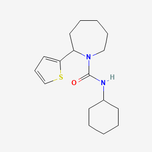 molecular formula C17H26N2OS B4947244 N-Cyclohexyl-2-(thiophen-2-YL)azepane-1-carboxamide 