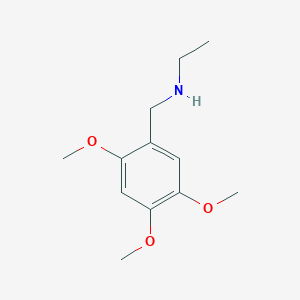 molecular formula C12H19NO3 B494725 N-ethyl-N-(2,4,5-trimethoxybenzyl)amine 