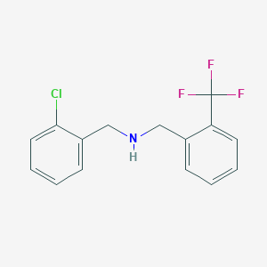 1-(2-chlorophenyl)-N-[2-(trifluoromethyl)benzyl]methanamine