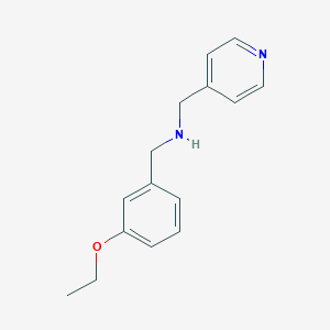 molecular formula C15H18N2O B494727 N-(3-ethoxybenzyl)-N-(4-pyridinylmethyl)amine 