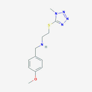 molecular formula C12H17N5OS B494729 N-(4-methoxybenzyl)-2-[(1-methyl-1H-tetrazol-5-yl)thio]ethanamine 