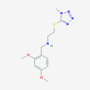 molecular formula C13H19N5O2S B494730 N-(2,4-dimethoxybenzyl)-2-[(1-methyl-1H-tetrazol-5-yl)sulfanyl]ethanamine 
