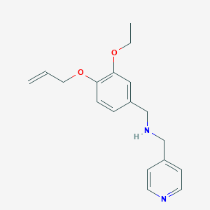 molecular formula C18H22N2O2 B494731 N-[4-(allyloxy)-3-ethoxybenzyl]-N-(4-pyridinylmethyl)amine 