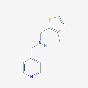 molecular formula C12H14N2S B494732 1-(3-methylthiophen-2-yl)-N-(pyridin-4-ylmethyl)methanamine CAS No. 893598-44-2