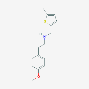 molecular formula C15H19NOS B494736 2-(4-methoxyphenyl)-N-[(5-methylthiophen-2-yl)methyl]ethanamine CAS No. 874123-63-4