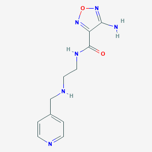 molecular formula C11H14N6O2 B494739 1,2,5-Oxadiazole-3-carboxamide, 4-amino-N-[2-[(4-pyridinylmethyl)amino]ethyl]- 
