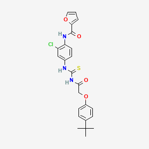 molecular formula C24H24ClN3O4S B4947404 N-{4-[({[(4-tert-butylphenoxy)acetyl]amino}carbonothioyl)amino]-2-chlorophenyl}-2-furamide 