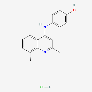 molecular formula C17H17ClN2O B4947419 4-[(2,8-dimethylquinolin-4-yl)amino]phenol;hydrochloride 