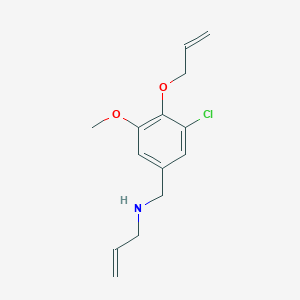 molecular formula C14H18ClNO2 B494743 N-allyl-N-[4-(allyloxy)-3-chloro-5-methoxybenzyl]amine 