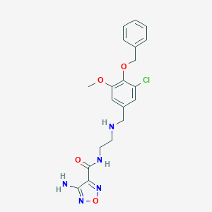 molecular formula C20H22ClN5O4 B494744 4-amino-N-(2-{[4-(benzyloxy)-3-chloro-5-methoxybenzyl]amino}ethyl)-1,2,5-oxadiazole-3-carboxamide 