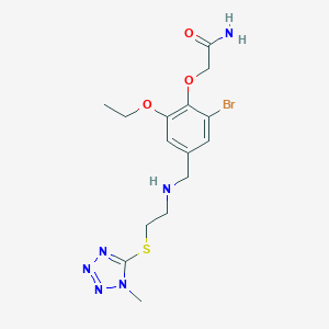 2-{2-bromo-6-ethoxy-4-[({2-[(1-methyl-1H-tetrazol-5-yl)sulfanyl]ethyl}amino)methyl]phenoxy}acetamide