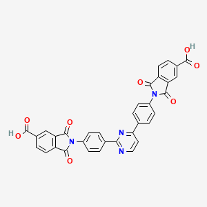 molecular formula C34H18N4O8 B4947490 2,2'-(2,4-pyrimidinediyldi-4,1-phenylene)bis(1,3-dioxo-5-isoindolinecarboxylic acid) 