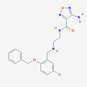 molecular formula C19H20BrN5O3 B494756 4-amino-N-(2-{[2-(benzyloxy)-5-bromobenzyl]amino}ethyl)-1,2,5-oxadiazole-3-carboxamide 
