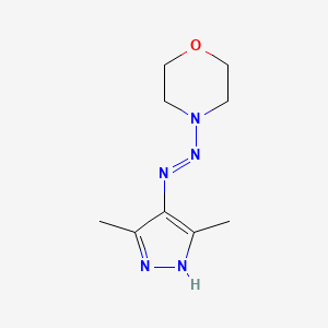 molecular formula C9H15N5O B4947564 N-[(3,5-dimethylpyrazol-4-ylidene)amino]morpholin-4-amine CAS No. 27117-04-0