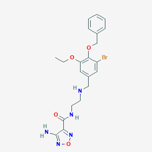 molecular formula C21H24BrN5O4 B494757 4-amino-N-(2-{[4-(benzyloxy)-3-bromo-5-ethoxybenzyl]amino}ethyl)-1,2,5-oxadiazole-3-carboxamide 