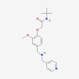 molecular formula C20H27N3O3 B494758 N-(tert-butyl)-2-(2-methoxy-4-{[(4-pyridinylmethyl)amino]methyl}phenoxy)acetamide 