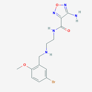 molecular formula C13H16BrN5O3 B494764 4-amino-N-{2-[(5-bromo-2-methoxybenzyl)amino]ethyl}-1,2,5-oxadiazole-3-carboxamide 