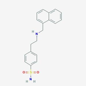 molecular formula C19H20N2O2S B494766 4-{2-[(Naphthalen-1-ylmethyl)amino]ethyl}benzenesulfonamide 