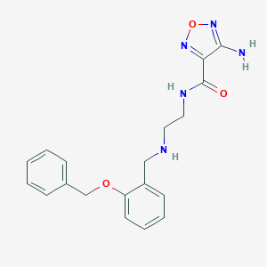 molecular formula C19H21N5O3 B494767 4-amino-N-(2-{[2-(benzyloxy)benzyl]amino}ethyl)-1,2,5-oxadiazole-3-carboxamide 