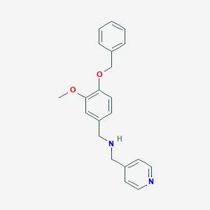 molecular formula C21H22N2O2 B494769 N-[4-(benzyloxy)-3-methoxybenzyl]-N-(4-pyridinylmethyl)amine 