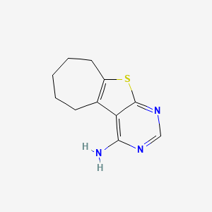 molecular formula C11H13N3S B4947693 6,7,8,9-tetrahydro-5H-cyclohepta[4,5]thieno[2,3-d]pyrimidin-4-amine 
