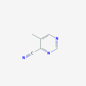 molecular formula C6H5N3 B049477 5-甲基嘧啶-4-碳腈 CAS No. 114969-63-0