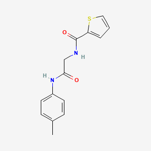 molecular formula C14H14N2O2S B4947747 N-{2-[(4-methylphenyl)amino]-2-oxoethyl}thiophene-2-carboxamide 