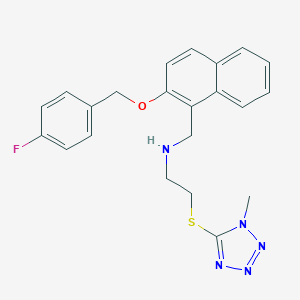 N-({2-[(4-fluorobenzyl)oxy]-1-naphthyl}methyl)-N-{2-[(1-methyl-1H-tetraazol-5-yl)sulfanyl]ethyl}amine