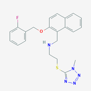 N-({2-[(2-fluorobenzyl)oxy]-1-naphthyl}methyl)-N-{2-[(1-methyl-1H-tetraazol-5-yl)sulfanyl]ethyl}amine