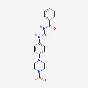 molecular formula C20H22N4O2S B4947789 N-{[4-(4-acetylpiperazin-1-yl)phenyl]carbamothioyl}benzamide 