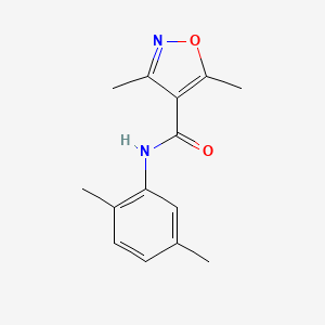 molecular formula C14H16N2O2 B4947890 N-(2,5-dimethylphenyl)-3,5-dimethyl-1,2-oxazole-4-carboxamide 