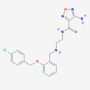 4-amino-N-[2-({2-[(4-chlorobenzyl)oxy]benzyl}amino)ethyl]-1,2,5-oxadiazole-3-carboxamide