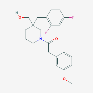 molecular formula C22H25F2NO3 B4947928 {3-(2,4-difluorobenzyl)-1-[(3-methoxyphenyl)acetyl]-3-piperidinyl}methanol 