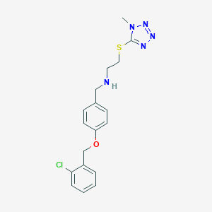 molecular formula C18H20ClN5OS B494793 N-{4-[(2-chlorobenzyl)oxy]benzyl}-2-[(1-methyl-1H-tetrazol-5-yl)sulfanyl]ethanamine 