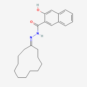 molecular formula C23H30N2O2 B4947930 N'-cyclododecylidene-3-hydroxy-2-naphthohydrazide 