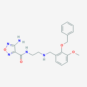 molecular formula C20H23N5O4 B494794 4-amino-N-(2-{[2-(benzyloxy)-3-methoxybenzyl]amino}ethyl)-1,2,5-oxadiazole-3-carboxamide 