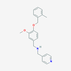 molecular formula C22H24N2O2 B494797 1-{3-methoxy-4-[(2-methylbenzyl)oxy]phenyl}-N-(pyridin-4-ylmethyl)methanamine 