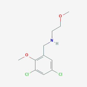 molecular formula C11H15Cl2NO2 B494802 N-(3,5-dichloro-2-methoxybenzyl)-N-(2-methoxyethyl)amine 
