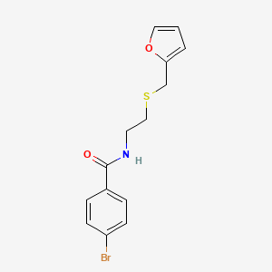 molecular formula C14H14BrNO2S B4948029 4-bromo-N-[2-(furan-2-ylmethylsulfanyl)ethyl]benzamide 